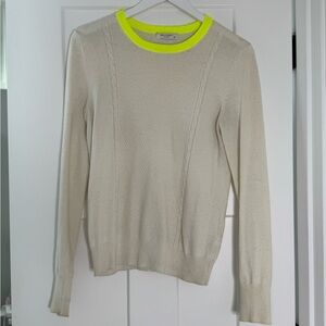Equipment neon collar sweater